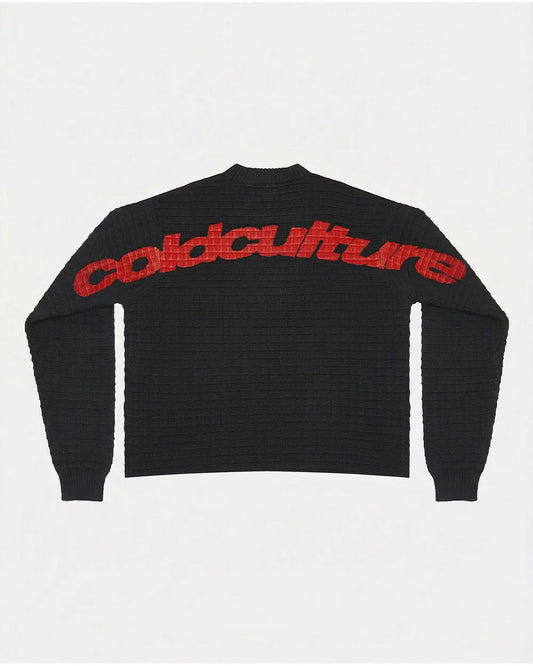 COLD CULTURE CRUNCHY WAFFLE KNIT BLACK