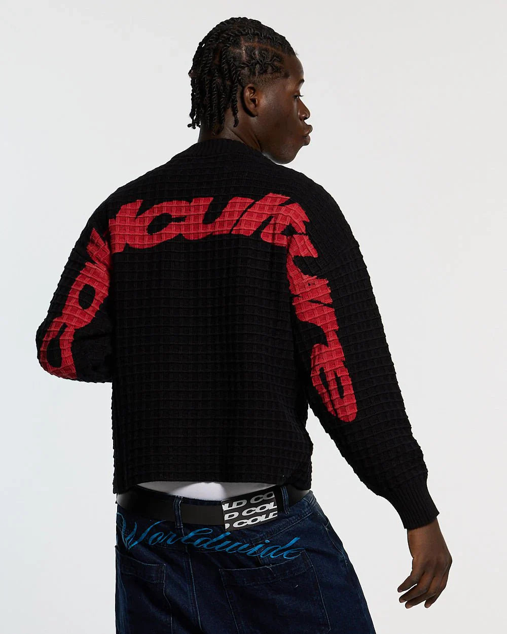 COLD CULTURE CRUNCHY WAFFLE KNIT BLACK