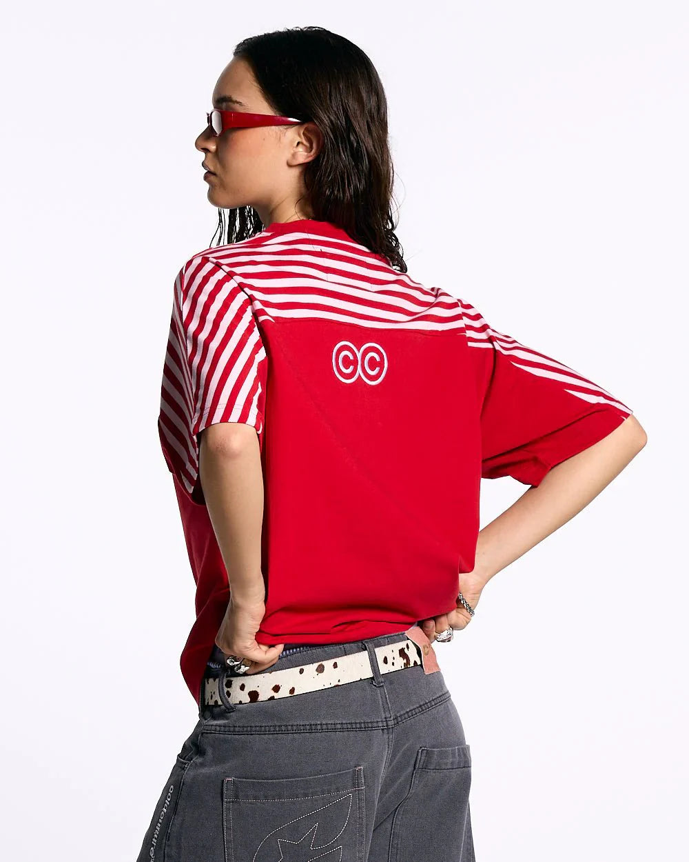 COLD CULTURE LOLLY HALF STRIPES TEE