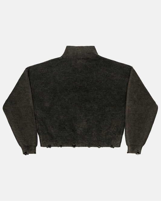 COLD CULTURE DISTRESS CURVED ZIP KNIT