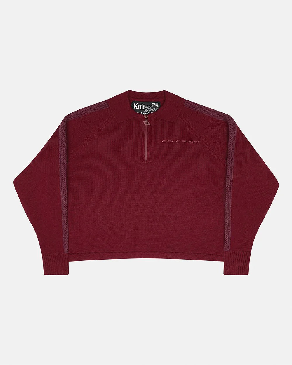 COLD CULTURE HIGHWAY QUARTER ZIP KNIT BURGUNDY