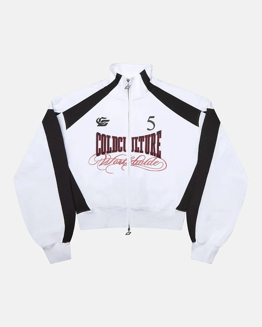 COLD CULTURE NIA SET ZIP UP WHITE & BLACK