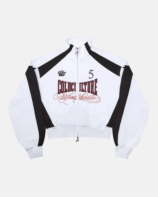 COLD CULTURE NIA SET ZIP UP WHITE & BLACK