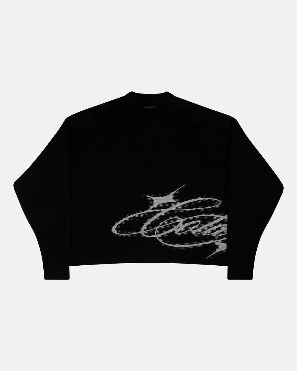 COLD CULTURE SPARKLY SCRIPT KNIT BLACK