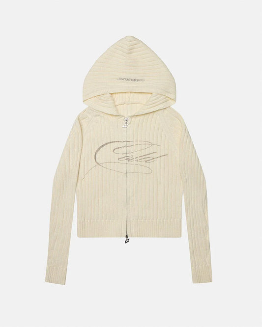 COLD CULTURE TRACK HOOD ZIP KNIT